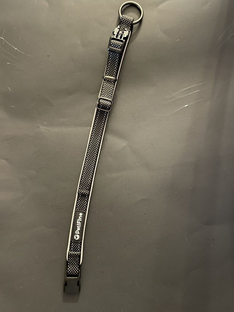 Petifine Black Reflective Dog Collar w/ Soft Neoprene For Small dogs